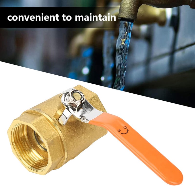 Brass Ball Valve DN32 1-1 / 4BSP, 1.6MPa Pressure, Water Oil Gas Control Valve - Durable Rust - Body, Compact Lightweight Design for Plumbing and - Image 2