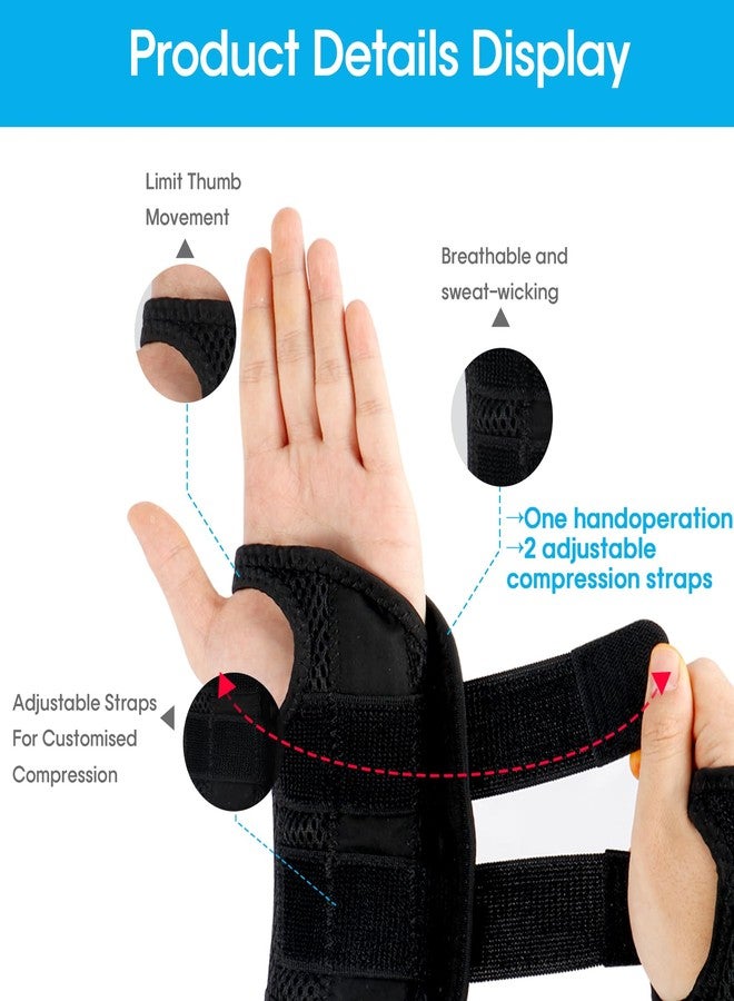 Roogaluckeep Wrist Brace, Carpal Tunnel Wrist Splint Night Support for Women Men, Pain Relief Support -Tendonitis, Arthritis, Sprain, Tennis Elbow, RSI, Ganglion Cyst, Right Hand, L/XL - Image 3