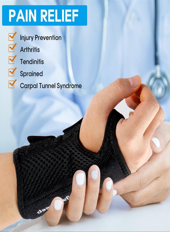 Roogaluckeep Wrist Brace, Carpal Tunnel Wrist Splint Night Support for Women Men, Pain Relief Support -Tendonitis, Arthritis, Sprain, Tennis Elbow, RSI, Ganglion Cyst, Right Hand, L/XL - Image 2