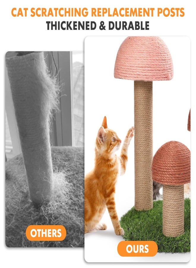 PowerKing 4-Pack 15.7" Cat Scratching Post Replacement - Natural Sisal Rope Scratcher Poles with M8 Screws for Indoor Cat Tower Renewal Parts, Cat Furniture Refill Parts (Nature) - Image 2