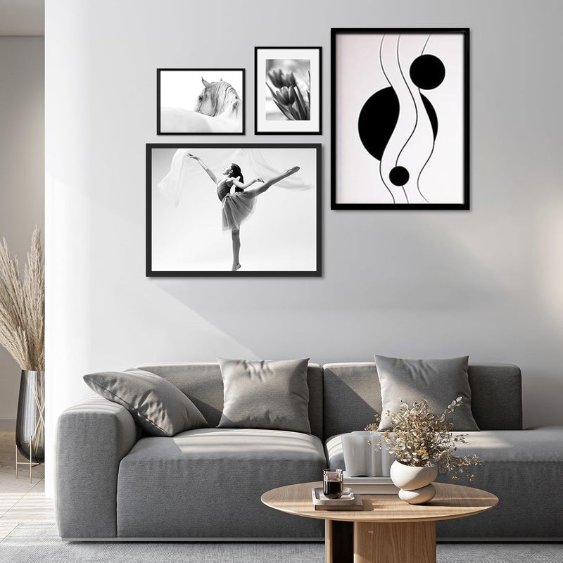 ONE WALL Tempered Glass 18x24 Poster Frame, Black Wood Photo Picture Frame for Wall Vertically or Horizontally Display - Mounting Hardware Included - Image 3