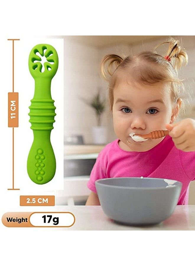 Even Soft Tip Silicon Spoons For Baby Feedingfirst Stage Spoons For Babies (Feeding Spoon 2 Piece) - Image 3