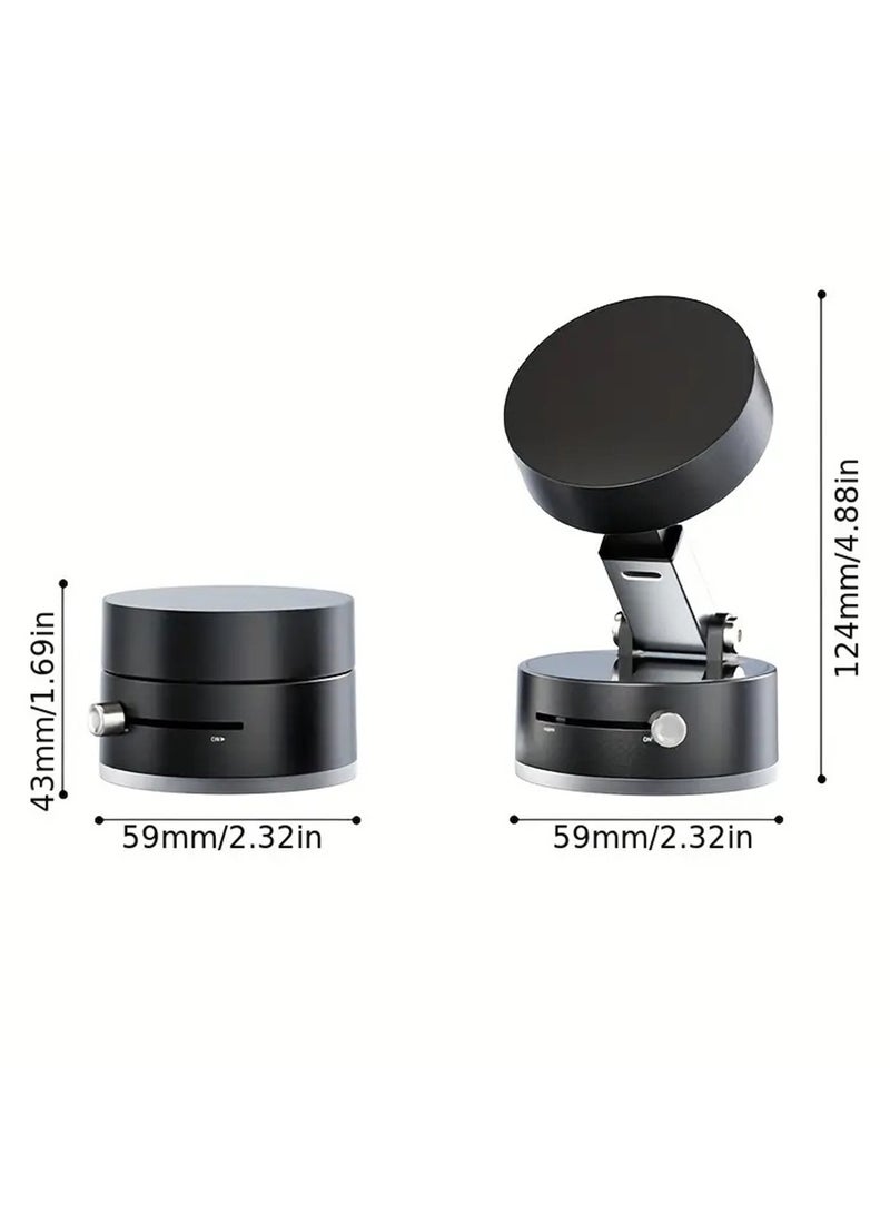 Hihonor Multifunctional Vacuum Sucker Bracket, Foldable And Telescopic, Vacuum Double-Sided Magnetic Bracket, Mobile Phone Car Bracket, Suitable for Automobile, Office, Glass, Home And Other Scenarios (White)  - Image 3