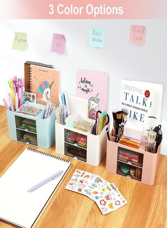 Dhakshy Dinosaur Plastic Pencil Holder Storage Box Desktop Organizer Pen Stand For Office & Study Table, Makeup Brush Holder, Stationary, Multicolor (1Pcs) (DESK WHITE) - Image 2