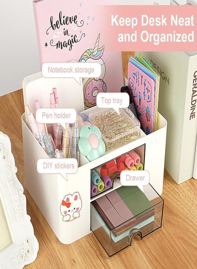 Dhakshy Dinosaur Plastic Pencil Holder Storage Box Desktop Organizer Pen Stand For Office & Study Table, Makeup Brush Holder, Stationary, Multicolor (1Pcs) (DESK WHITE) - Image 5