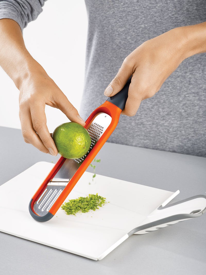 Joseph Joseph Handy 2 in 1 Mini Grater & Slicer, Orange - Image 3