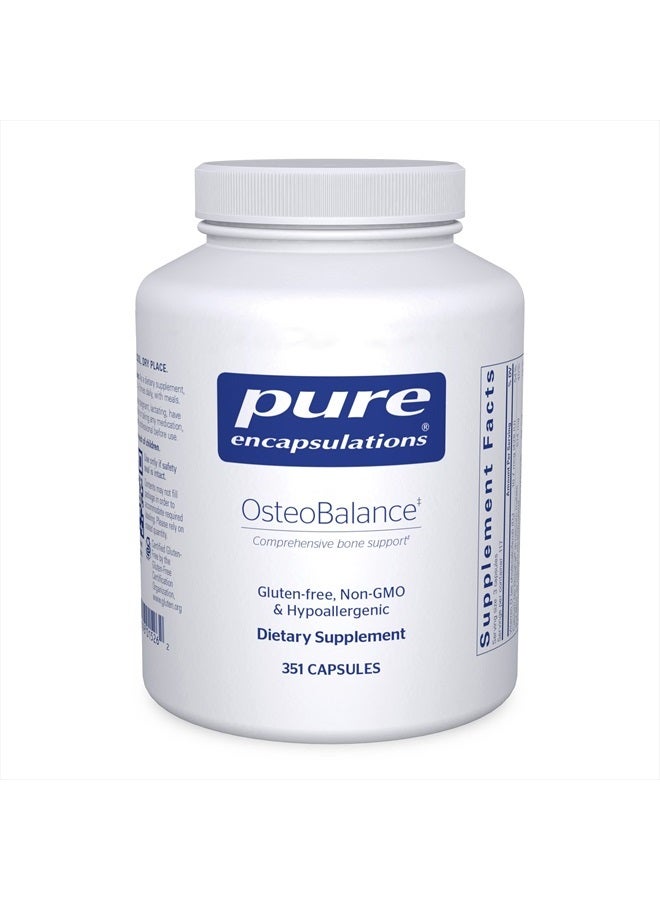 Pure Encapsulations OsteoBalance | Hypoallergenic Supplement to Promote Calcium Absorption and Enhance Healthy Bone Mineralization* | 351 Capsules - Image 1