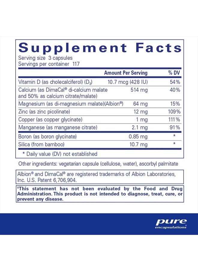 Pure Encapsulations OsteoBalance | Hypoallergenic Supplement to Promote Calcium Absorption and Enhance Healthy Bone Mineralization* | 351 Capsules - Image 2