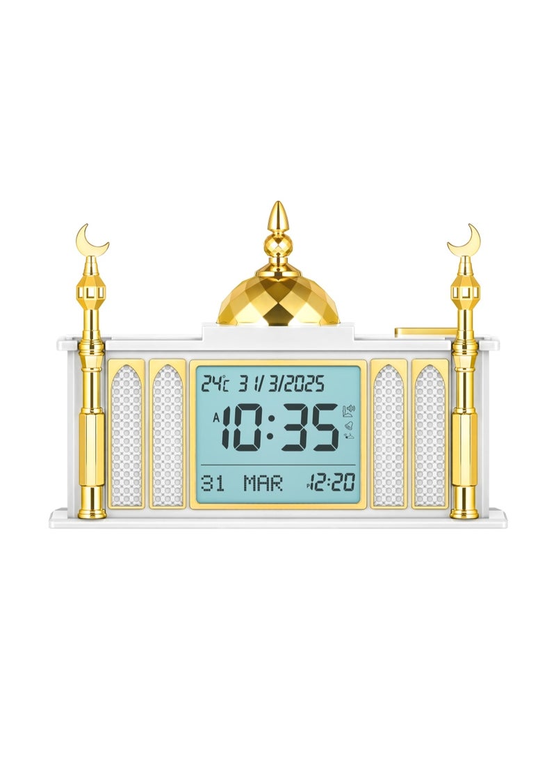 AL-HARAMEEN Digital LED Azan Clock, Islamic Prayer Clock with Azan Alarm Size 22cm x 12cm - Image 1