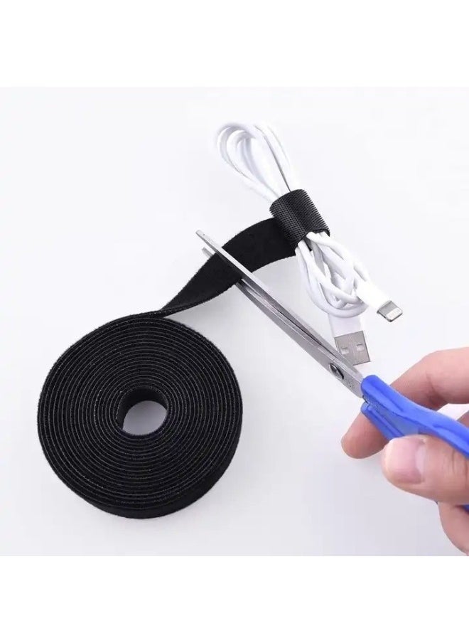 Generic - Reusable Self Adhesive Cable Organizer Tape - (4 meter*12mm) (Random Color) - Image 1