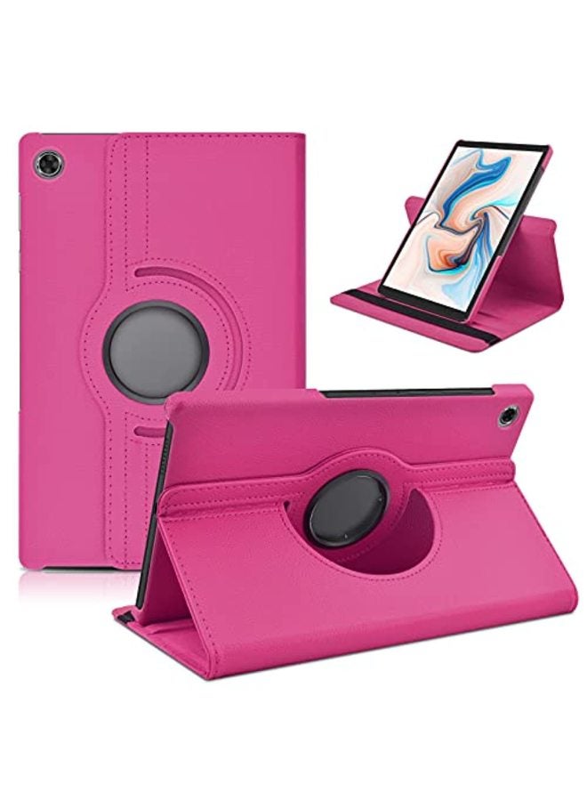 Applicable To Huawei C3-9.7 2020 Tablet Protective Case T6-10.1 360 ° Rotating Leather Case Glory 7 Factory-Color:Rose Red-Applicable Model:T5-10/GLORY 5 10 - Image 1