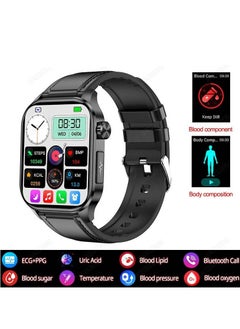 Saco Health Smart Watch with Blood Glucose Monitoring Uric Acid and Heart Rate Body Composition Bluetooth Call Feature 