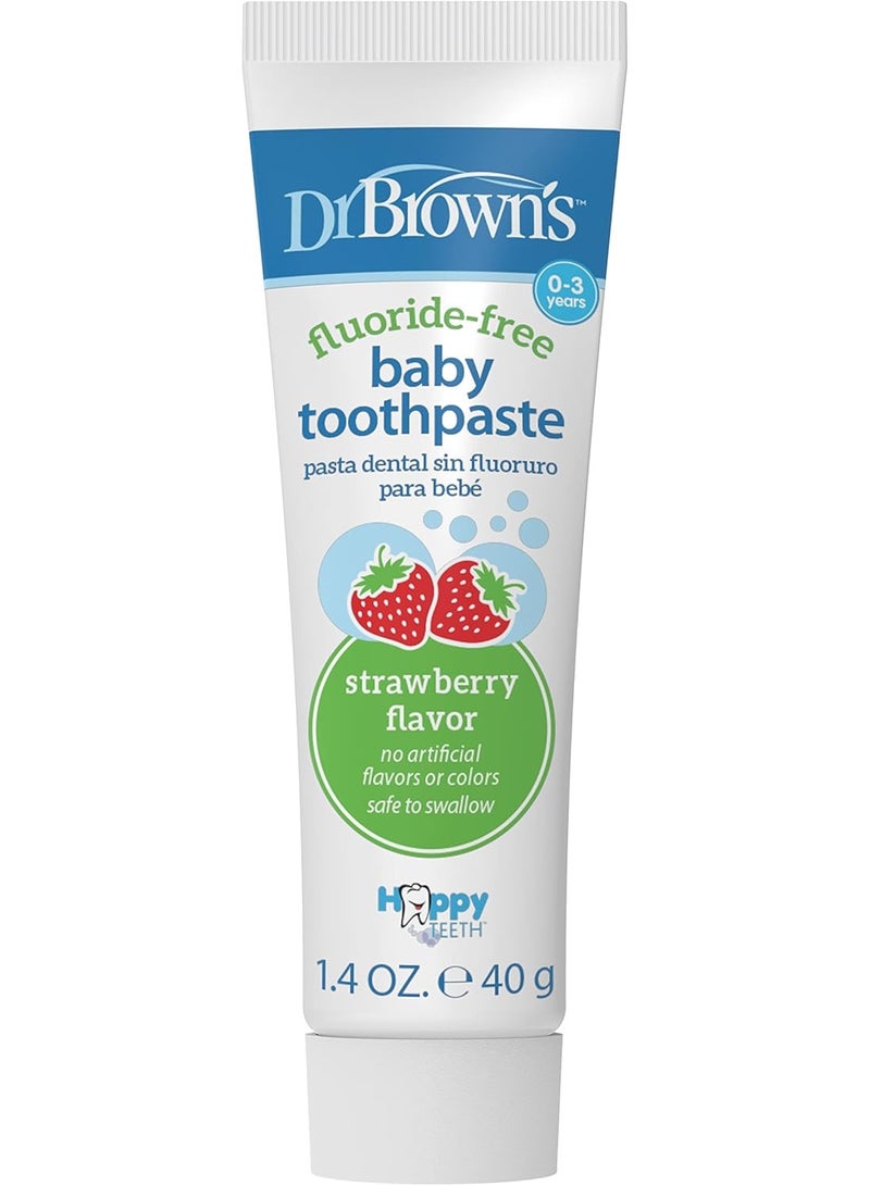 Dr. Brown's Baby Toothpaste, Strawberry Flavor, 40g