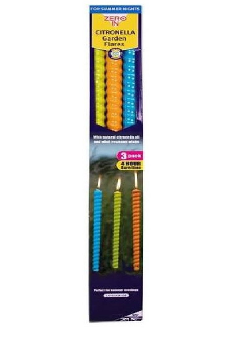 Zero In Citronella Garden Flares  3 Pack - Image 3
