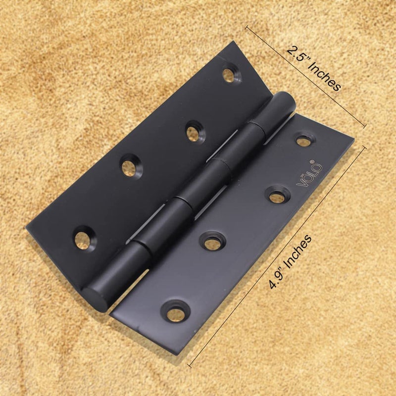 Volo Volo Premium Concealed Door Butt Hinges 5 inch x 12 Gauge25 mm Thickness Slow Motion Butt Hinge Stainless SteelFinish Black  - Image 2