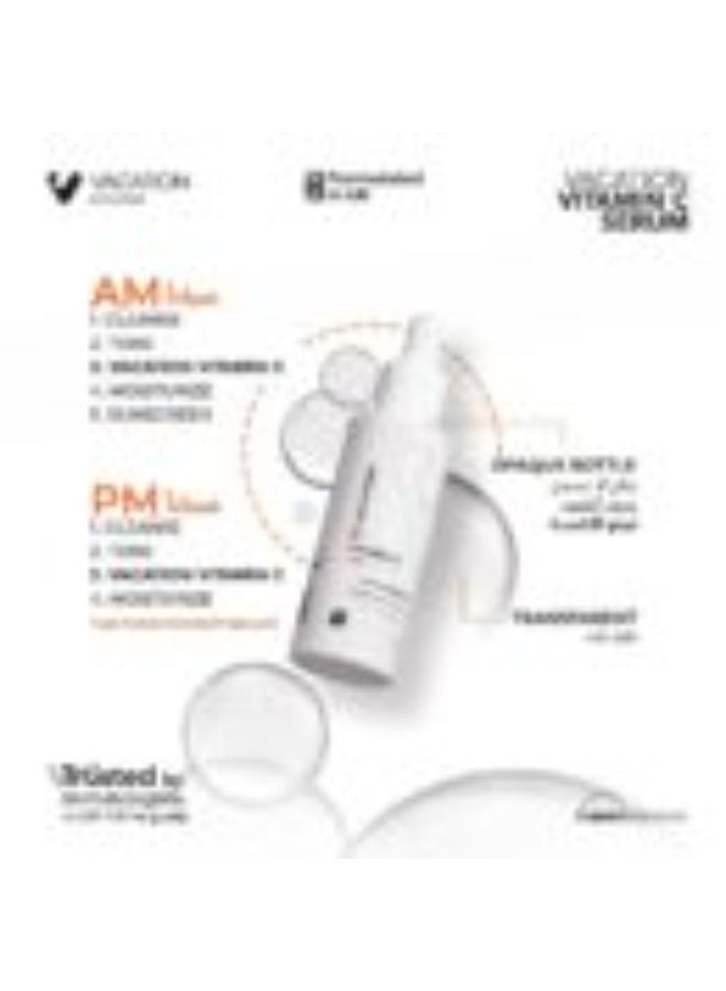 Vacation Brightening & Illuminating Facial Serum with 10% Vitamin C, Acetyl Glucosamine & Polyhydroxy Acid for All Skin Types