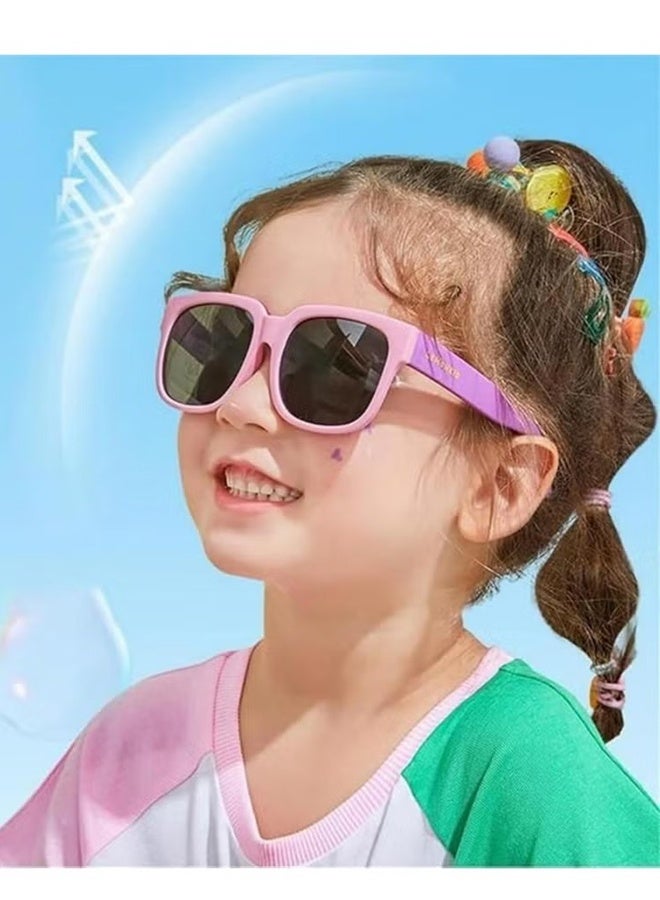 هابي دي نظارات شمسية للأطفال 2 في 1 للأولاد والبنات - نظارات قابلة للطي للحماية من الأشعة فوق البنفسجية للأطفال من عمر سنتين إلى 8 سنوات، لطيفة ومتينة - Image 4