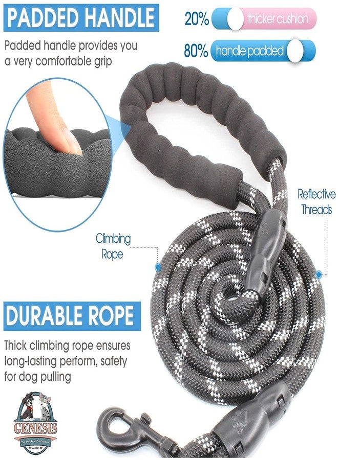 Genesis Dog Harness with Heavy Duty 5ft Dog Leash, Large Size Nylon 3M Reflective. Easy Control Chest Body No Pull Belt for Pets. Black Adjustable Double Padded Vest. (Girth inch: 26” - 31”) - Image 4