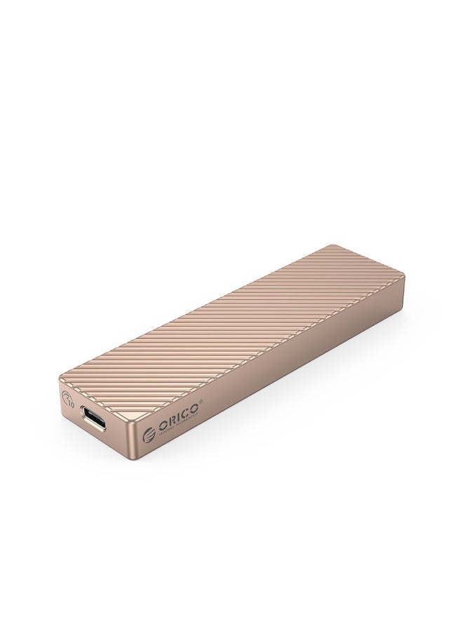 Explosive Private Model Mobile Hard Disk Box Custom Heat Dissipation Vest Does Not Burn Support NVME SATA Dual Protocol High Speed-Color:Gold NGFF 6G M.2 SATA Hard Disk Box