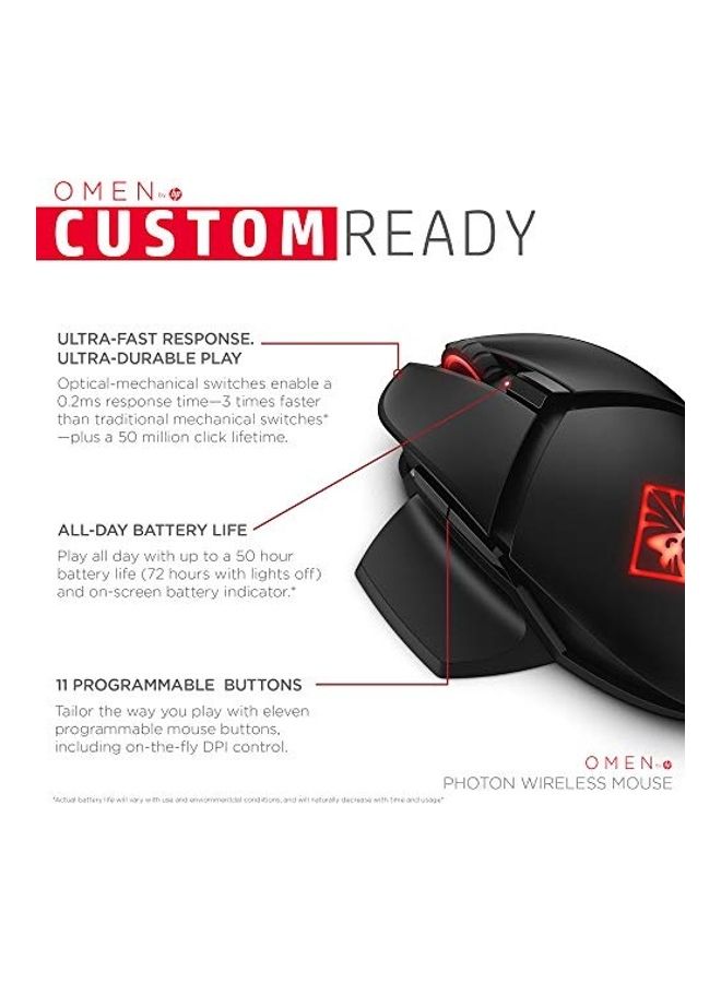HP ماوس ألعاب ضوئي لاسلكي يشحن بتقنية تشي - Image 4
