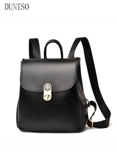 DUNISO Women's Backpack Fashionable Travel Backpack For Women Faux Leather School Backpack Shoulder Bag For College Girls Students Black  - Image 2