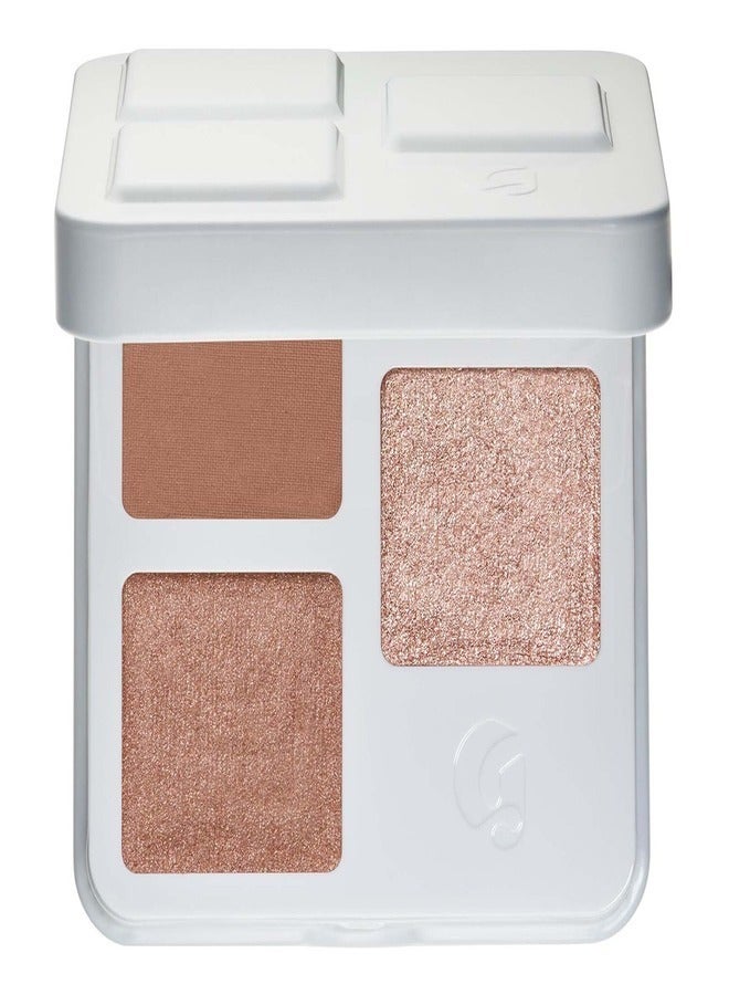 جلوسير أكثر لمعانًا  لوحة ظلال العيون الأساسية أحادية اللون، اللوز - مجموعة من ثلاث قطع - Image 1