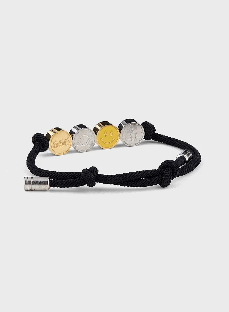 Seventy Five Quirky Charm Rope  Bracelet