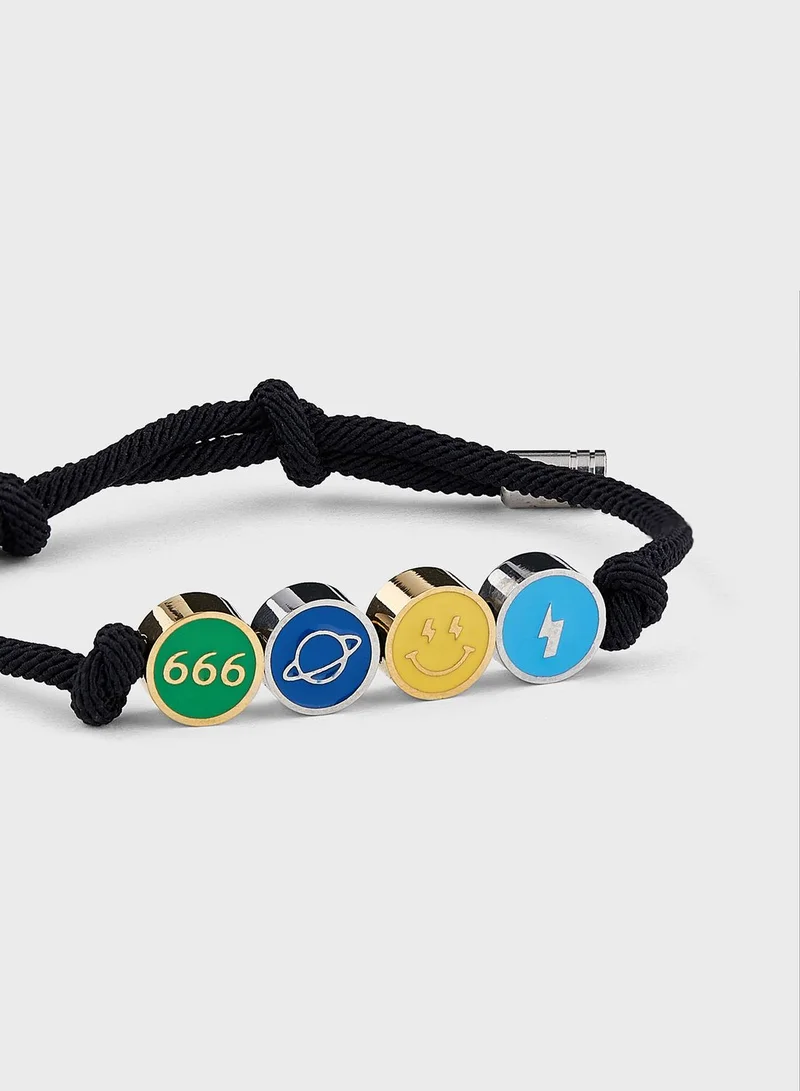 Seventy Five Quirky Charm Rope  Bracelet