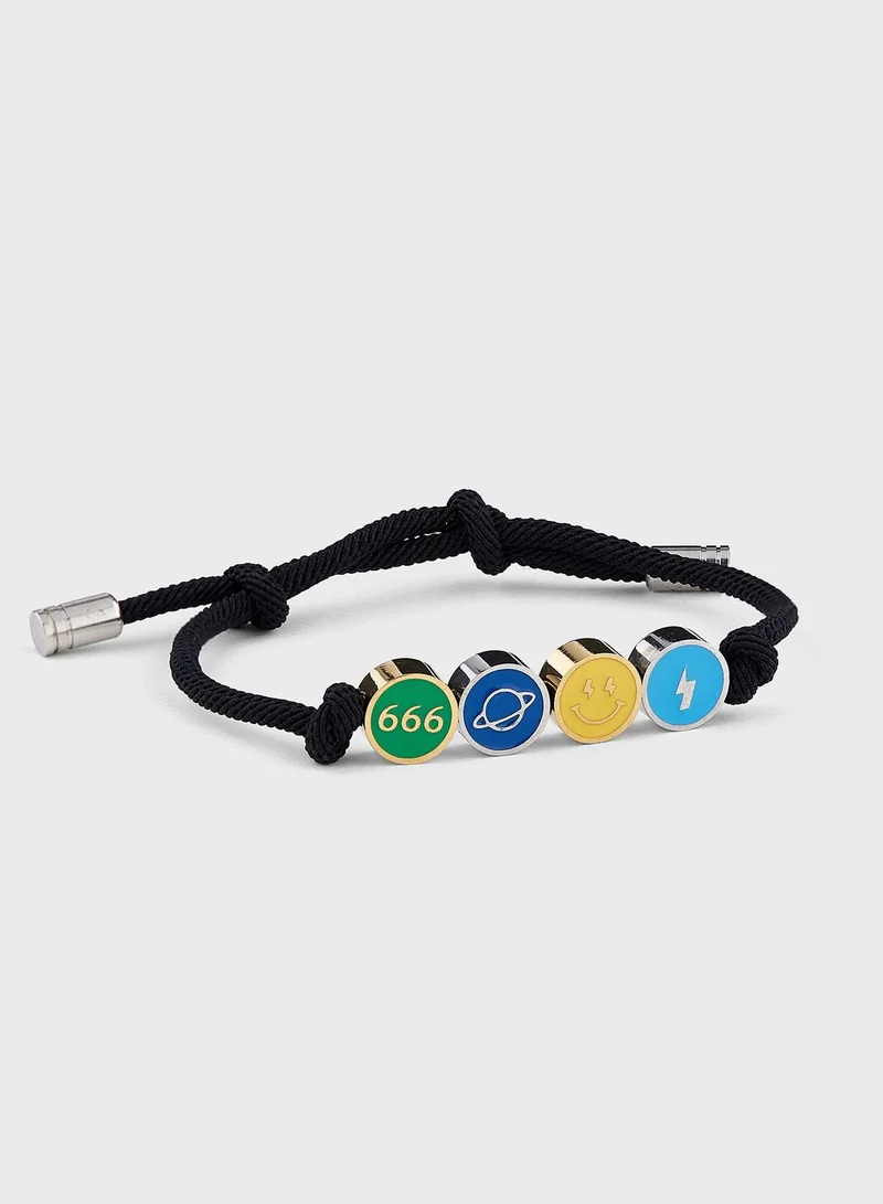 Seventy Five Quirky Charm Rope  Bracelet