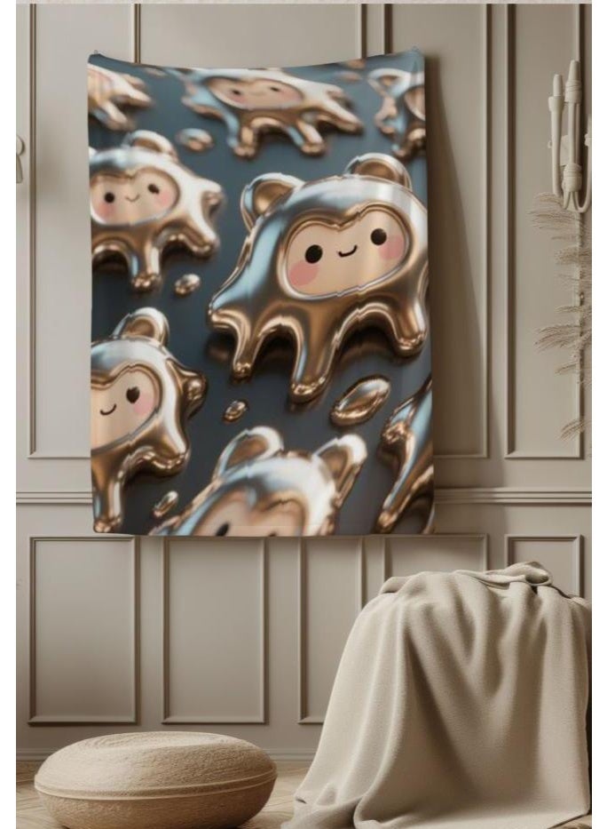 عام بطانية رقيقة من الفانيلا الكرتونية للأطفال والرضع (دافئة ومريحة، ومناسبة للنوم والألعاب) 70 سم * 100 سم - Image 3