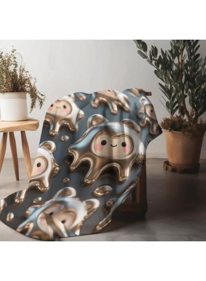 عام بطانية رقيقة من الفانيلا الكرتونية للأطفال والرضع (دافئة ومريحة، ومناسبة للنوم والألعاب) 70 سم * 100 سم - Image 4