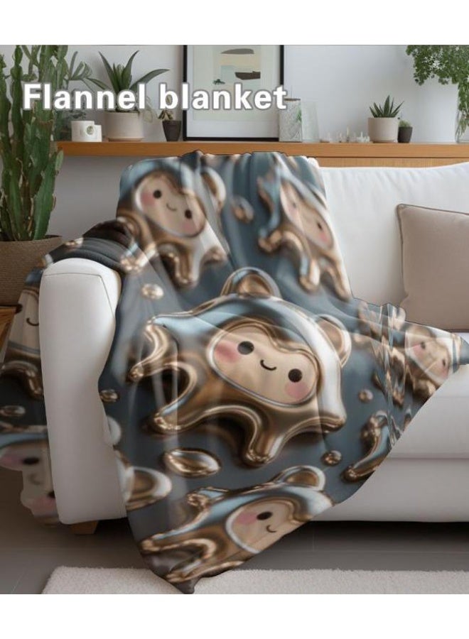 عام بطانية رقيقة من الفانيلا الكرتونية للأطفال والرضع (دافئة ومريحة، ومناسبة للنوم والألعاب) 70 سم * 100 سم - Image 5