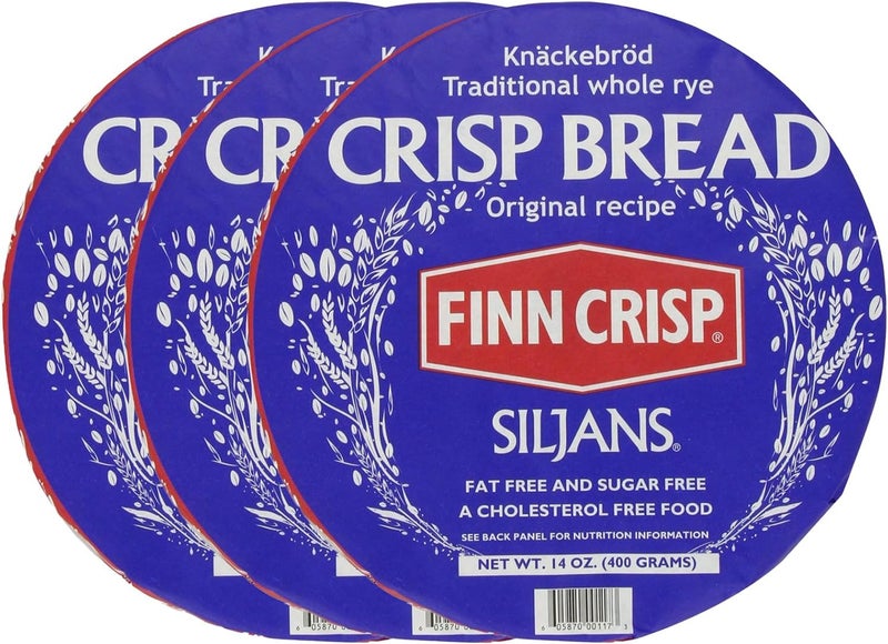 Finn Crisp Siljans Traditional Whole Rye Crispbread, 14 oz, 3 Pack - Image 1