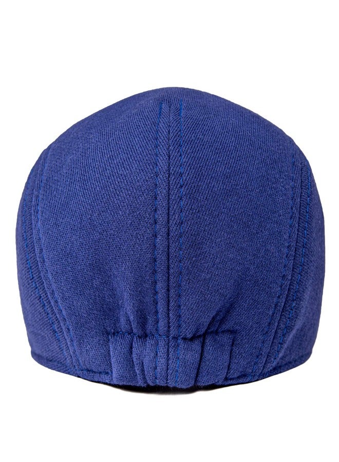 VOBOOM Men's Cotton Flat Ivy Gatsby Newsboy Driving Hat Cap (Royal Blue) - Image 4