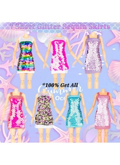 Glitter Sequin Mermaid Doll Clothes And Accessories12 Sequin Sparkly Glitter Party Club Dress 2 Different Crown Ornament And 3 Beautiful Necklace 2 Wide Bracelets 10 Shoes 29 Gift Set - pzsku/ZF45C162FF8CA4EAF900DZ/45/_/1707974085/fecd2f6d-1d03-4953-bbcd-6048790014f2