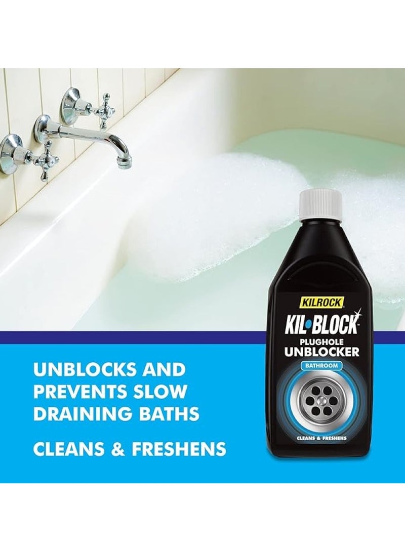 KILROCK Kilblock Bathroom Plughole Unblocker 500 ML - Image 2