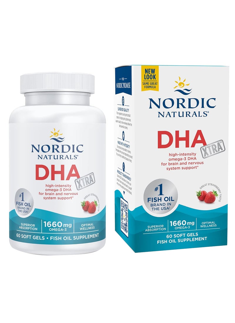 NORDIC NATURALS Dha Xtra Healthy Brain And Nervous System Support Softgels 60 Pieces  - Image 1
