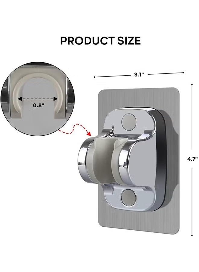 حامل دش لاصق قوي، حامل دش يدوي قابل للتعديل، حامل دش جداري، سهل التركيب بدون أدوات، تشطيب نهائي - Image 2