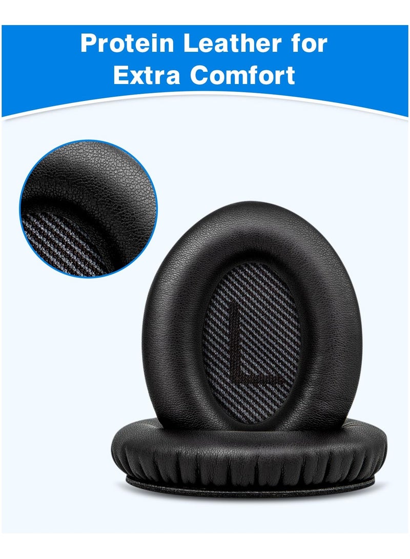 Replacement Ear-Pads Cushions For Bose QuietComfort-35 (QC-35) And QuietComfort-35 II (QC-35 II) Over-Ear Headphones Black - Image 4