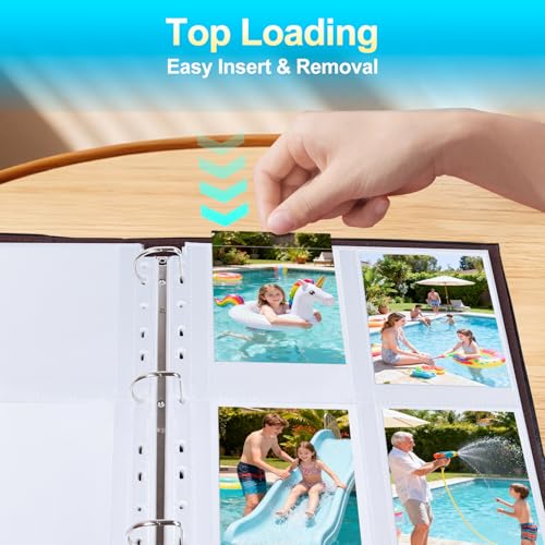 Zofly 30 Pack 3.5x5 Photo Album Refill Pages for 3 Ring Binder,Ultra-Clear Photo Sleeves Holding 240 Pictures, Double-Sided 4 Pocket Photo Pages,Top Loading Photo Sheet Protector - Image 5