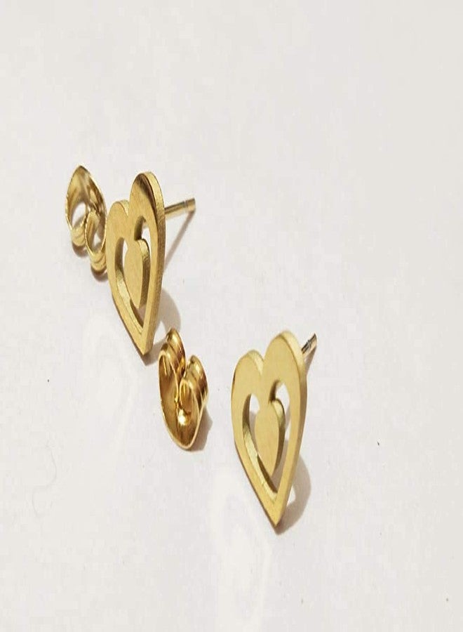 ATHZ LOVE gift Golden love Pendant With Golden Love heart Earring for Girls Pendant chain Necklace - Image 4