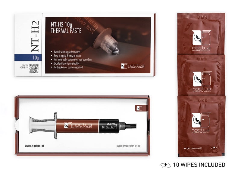 NOCTUA نوكتوا NT-H2 10 جرام، معجون حراري للكمبيوتر يشمل 10 مناديل تنظيف (10 جرام) - Image 3