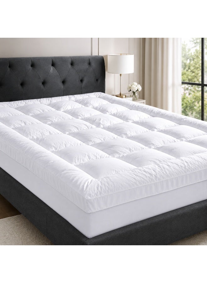 Quilted Microfiber Mattress Topper from GOLDEN REST Available in Multiple Sizes – includes a free pillow when ordering two units. - Image 1