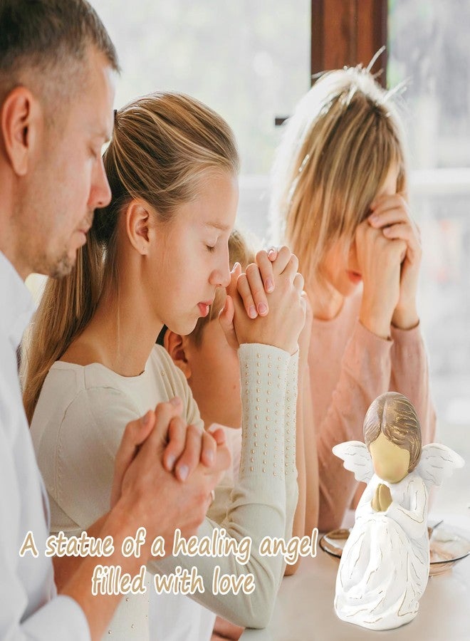 JINGIHE تماثيل ملائكة من جينغيهي للنساء، تماثيل ملائكة تصلي، هدايا معمودية، هدايا مناولة أولى للفتيات، هدايا تثبيت للفتيات المراهقات، هدايا دينية مسيحية للنساء - Image 3