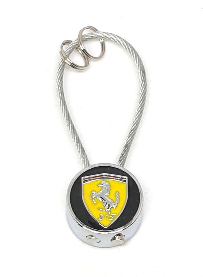 Service Zone Zinc Alloy Metal 3D Logo Keychain For Ferrari - Image 1