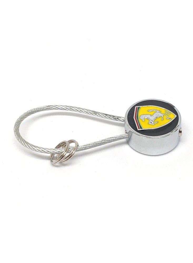 Service Zone Zinc Alloy Metal 3D Logo Keychain For Ferrari - Image 2