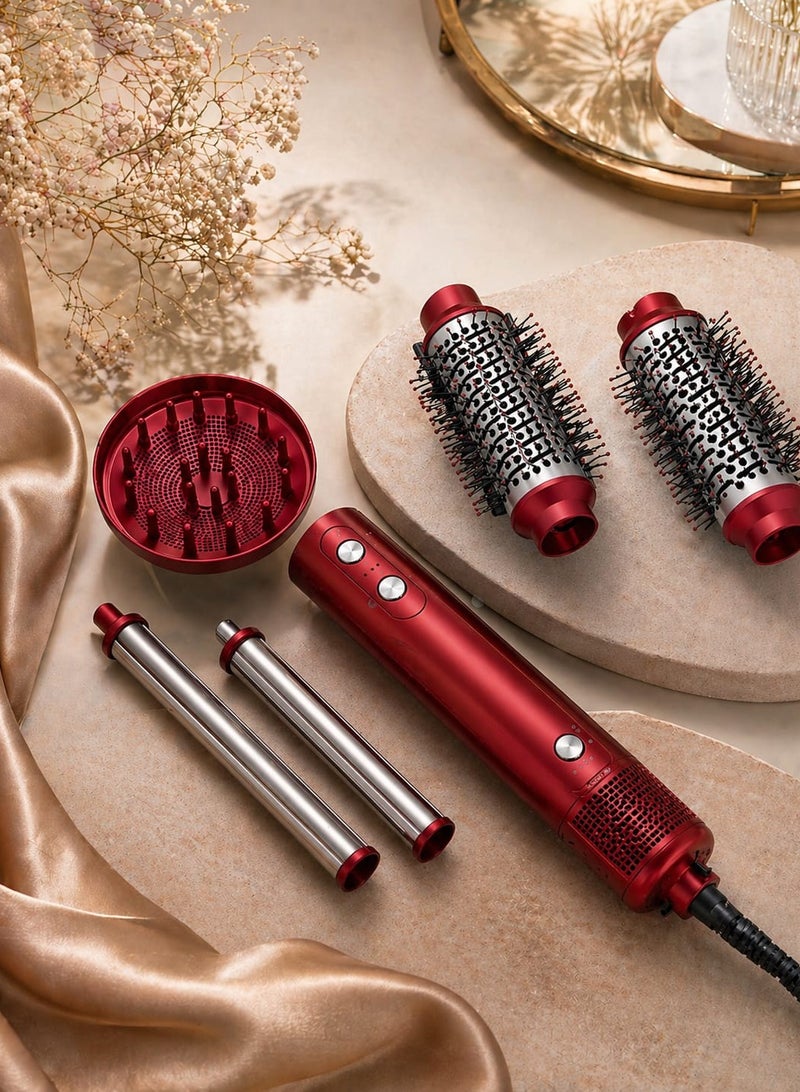 Hair Styling and Drying Brush – Multi-Purpose 6-in-1 for Drying, Curling, and Straightening Hair SE-A8 - Image 4