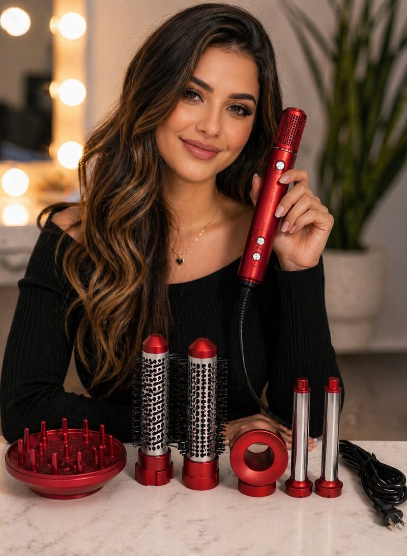 Hair Styling and Drying Brush – Multi-Purpose 6-in-1 for Drying, Curling, and Straightening Hair SE-A8 - Image 5