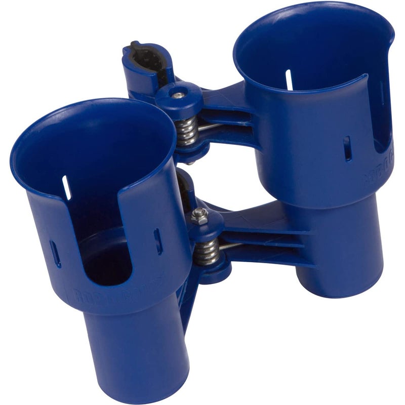 ROBOCUP, (Navy), Patented Boat Cup Holder, Clamp on Portable Storage Caddy Securely Holds 2 Drinks, Fishing Poles, Tools, Marine Gear | Perfect for Boating, Beach Umbrellas, Golf Carts - Image 3