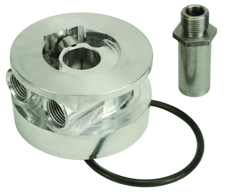 Derale 25720 GM Engine Sandwich Adapter Silver - Image 1